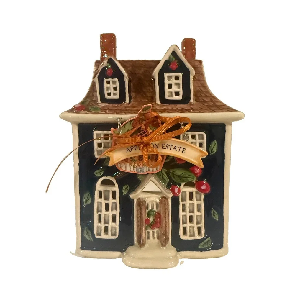 Blue Sky Clayworks APPLETON ESTATE Tea Light Candle House Fall Autumn NEW